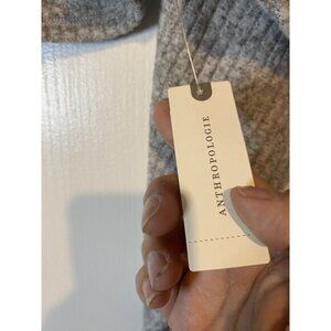 NWT PILCRO Anthropologie Gray Boxy SOFT Cropped Mock Neck Sweater SZ M WOMENS